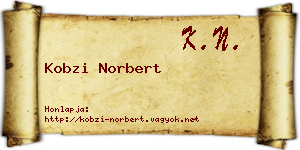 Kobzi Norbert névjegykártya