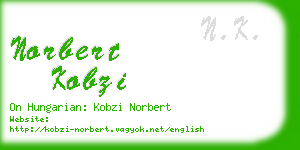 norbert kobzi business card